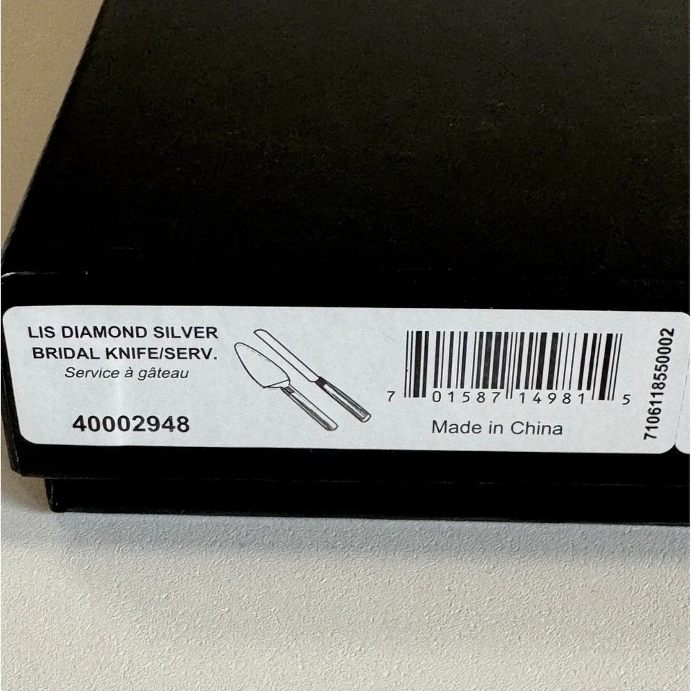 Waterford Lismore Diamond Silver Bridal Knife and Cake Server Set 40002948